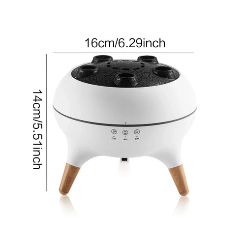 Humidificador silencioso de vapor frío con difusor de aromaterapia tipo medusa, 7 colores, apagado automático, ideal para la decoración del dormitorio y el hogar, 28 dB.