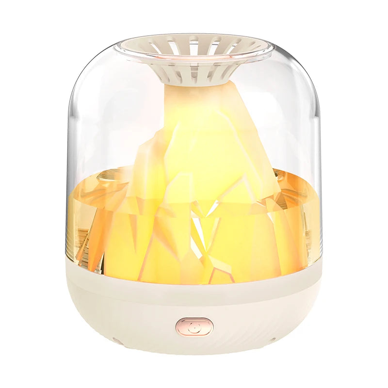 Humidificador Volcán Recargable, Suministro de Agua de Gran Capacidad, Mini Humidificador Inteligente con Rociador de Aromaterapia y Generador de Niebla Fría